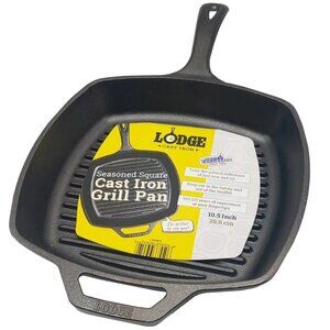 Lodge L8SGP3 10.5 inch Cast Iron Square Grill Pan